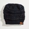 TEN Dollar Boutique Accessories Navy Confetti Messy Bun Beanie