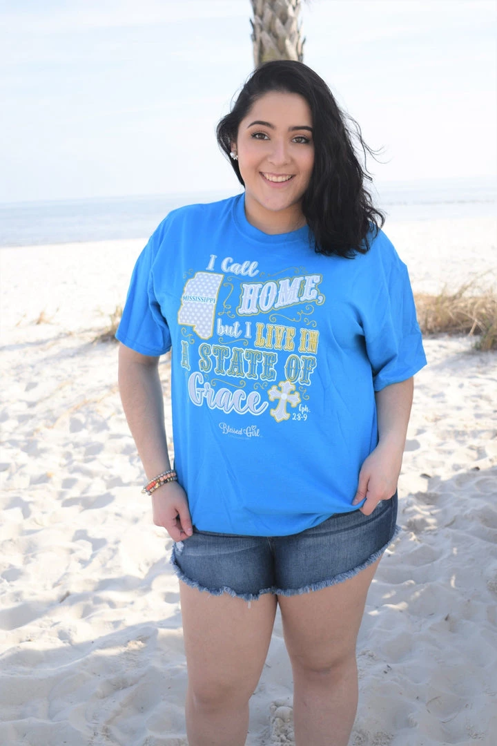 TEN Dollar Boutique MS State Of Grace- PLUS- Blue T-shirts 2XL-3XL 3 TEN Dollar Boutique MS State Of Grace- PLUS- Blue T-shirts 2XL-3XL