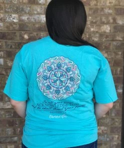TEN Dollar Boutique Mandala - Lagoon Blue Short Sleeves S-3X