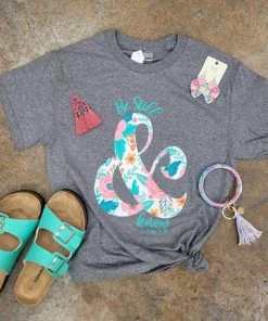 TEN Dollar Boutique Short Sleeves S-3X Be Still & Know- Heather Charcoal