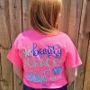 TEN Dollar Boutique Beauty Grace & Resting Beach Face - Neon Pink Short Sleeves S-3X 1 TEN Dollar Boutique Beauty Grace & Resting Beach Face - Neon Pink Short Sleeves S-3X