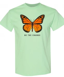 TEN Dollar Boutique Short Sleeves S-3X Be The Change Butterfly- Mint