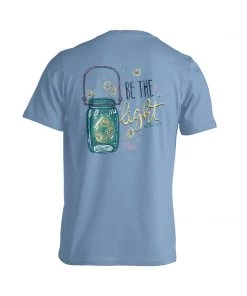 TEN Dollar Boutique Be The Light- Carolina Blue Short Sleeves S-3X