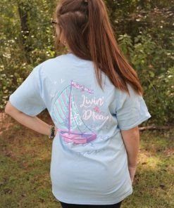 TEN Dollar Boutique Short Sleeves S-3X Livin' The Dream- Light Blue