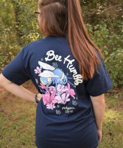 TEN Dollar Boutique Bee Humble- Navy Short Sleeves S-3X
