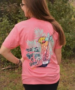 TEN Dollar Boutique Short Sleeves S-3X Mai Tai- Heather Coral