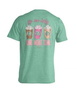 TEN Dollar Boutique Short Sleeves S-3X Sip Me Baby- Heather Seafoam