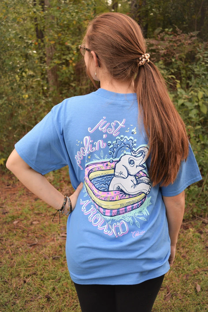 TEN Dollar Boutique Poolin' Around- Blue Short Sleeves S-3X 3 TEN Dollar Boutique Poolin' Around- Blue Short Sleeves S-3X