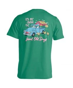 TEN Dollar Boutique Short Sleeves S-3X Tell Me About The Good Old Days Truck - Galapagos Blue