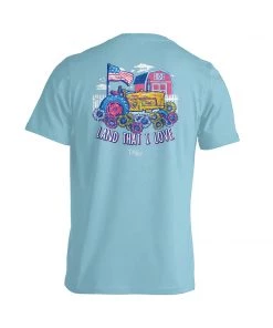 TEN Dollar Boutique Land That I Love- Sky Blue Short Sleeves S-3X