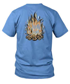 TEN Dollar Boutique Short Sleeves S-3X Shine On Campfire - Carolina Blue