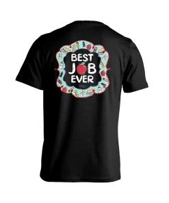 TEN Dollar Boutique Short Sleeves S-3X Best Job Ever Teacher - Black