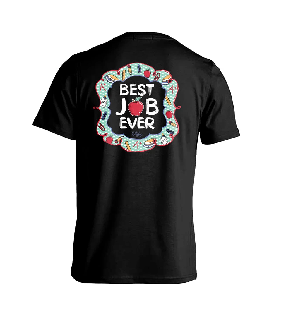 TEN Dollar Boutique Short Sleeves S-3X Best Job Ever Teacher - Black 4 TEN Dollar Boutique Short Sleeves S-3X Best Job Ever Teacher - Black