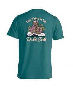 TEN Dollar Boutique Short Sleeves S-3X Walk On The Wild Side- Galapagos Blue