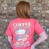 TEN Dollar Boutique Coffee Gets Me Started - Coral Short Sleeves S-3X