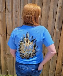 TEN Dollar Boutique Short Sleeves S-3X Shine On Campfire - Carolina Blue