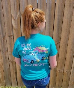 TEN Dollar Boutique Short Sleeves S-3X Tell Me About The Good Old Days Truck - Galapagos Blue