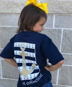 TEN Dollar Boutique Glitter Anchor - Children's Tee Kids Tees