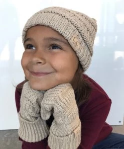 TEN Dollar Boutique C.C Beanies Kid's C.C Gloves- Beige
