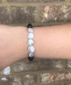 TEN Dollar Boutique Accessories Black & Silver Pull Cord Bracelet