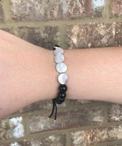 TEN Dollar Boutique Accessories Black & Silver Pull Cord Bracelet