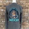 TEN Dollar Boutique Long Sleeves S-3X Chop Your Own Wood- Long Sleeve- Pepper Smalls Only
