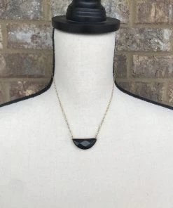 TEN Dollar Boutique Black Half Circle Necklace