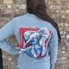 TEN Dollar Boutique Game Day Elephant Long Sleeve- Granite Long Sleeves S-3X