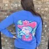 TEN Dollar Boutique Rebel Long Sleeve- Blue Smalls Only 2 TEN Dollar Boutique Rebel Long Sleeve- Blue Smalls Only