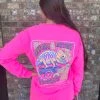 TEN Dollar Boutique Long Sleeves S-3X Chameleon Long Sleeve- Neon Pink SIZE SMALL