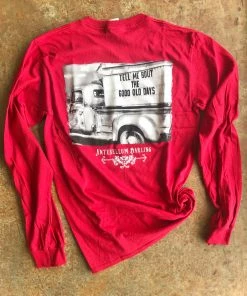 TEN Dollar Boutique Good Old Days Long Sleeve- Red/ Smalls Only Long Sleeves S-3X