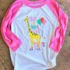 TEN Dollar Boutique Kid's Giraffe Baseball Tee