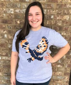 TEN Dollar Boutique Tie Dye Eagle- Active Grey