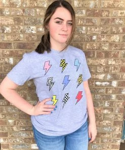 TEN Dollar Boutique Multi Lightning- Athletic Grey