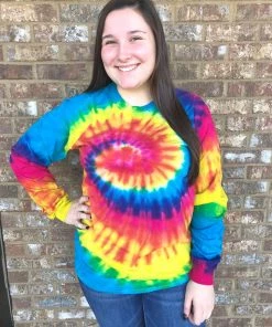 TEN Dollar Boutique Tie Dye Long Sleeve- Reactive Rainbow