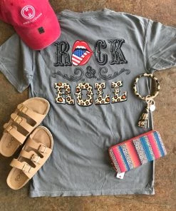 TEN Dollar Boutique Short Sleeves S-3X Rock & Roll- Comfort Colors Grey