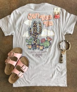 TEN Dollar Boutique Short Sleeves S-3X Can't Touch This- Ice Gray