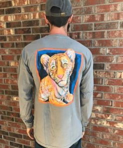 TEN Dollar Boutique Once A Tiger Long Sleeve- Grey Long Sleeves S-3X