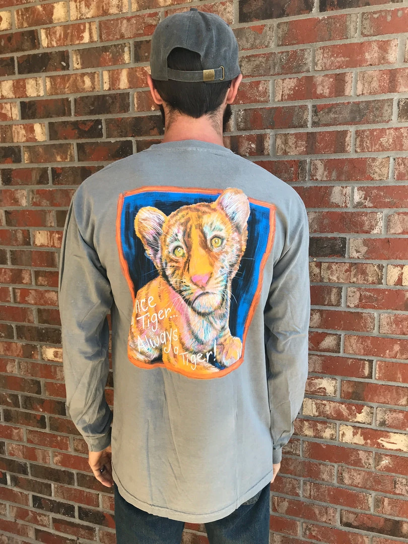 TEN Dollar Boutique Once A Tiger Long Sleeve- Grey Long Sleeves S-3X 3 TEN Dollar Boutique Once A Tiger Long Sleeve- Grey Long Sleeves S-3X