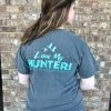 TEN Dollar Boutique Love My Hunter- Charcoal Short Sleeves S-3X 1 TEN Dollar Boutique Love My Hunter- Charcoal Short Sleeves S-3X