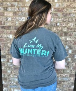 TEN Dollar Boutique Love My Hunter- Charcoal Short Sleeves S-3X
