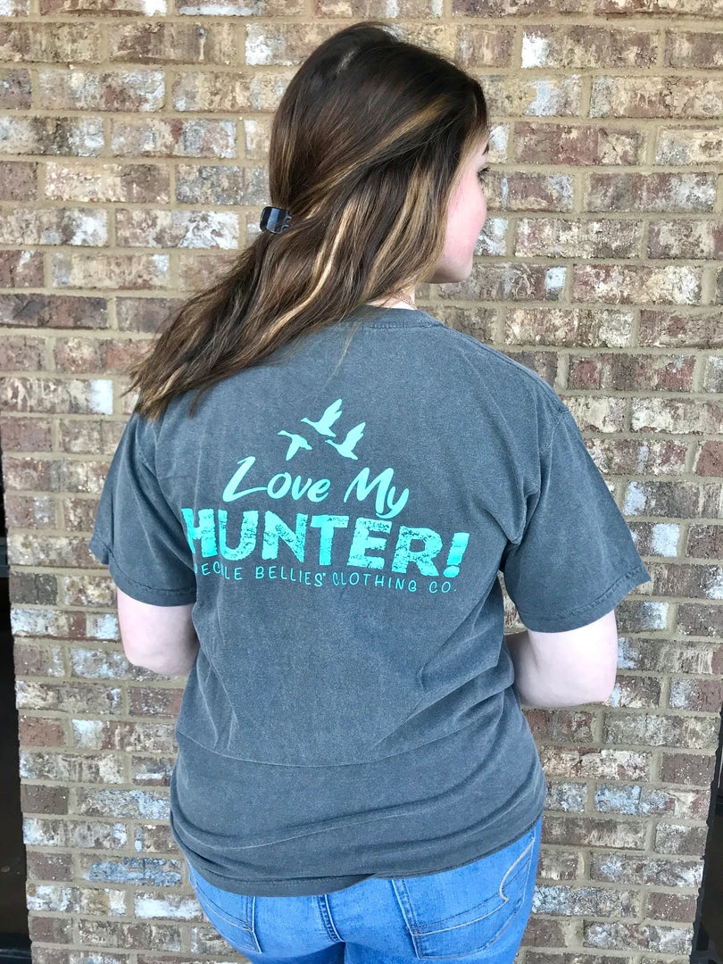 TEN Dollar Boutique Love My Hunter- Charcoal Short Sleeves S-3X 3 TEN Dollar Boutique Love My Hunter- Charcoal Short Sleeves S-3X