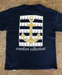 TEN Dollar Boutique Glitter Anchor - Children's Tee Kids Tees