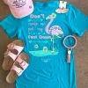 TEN Dollar Boutique Short Sleeves S-3X Don't Make Me Flamingo- Tropical Blue