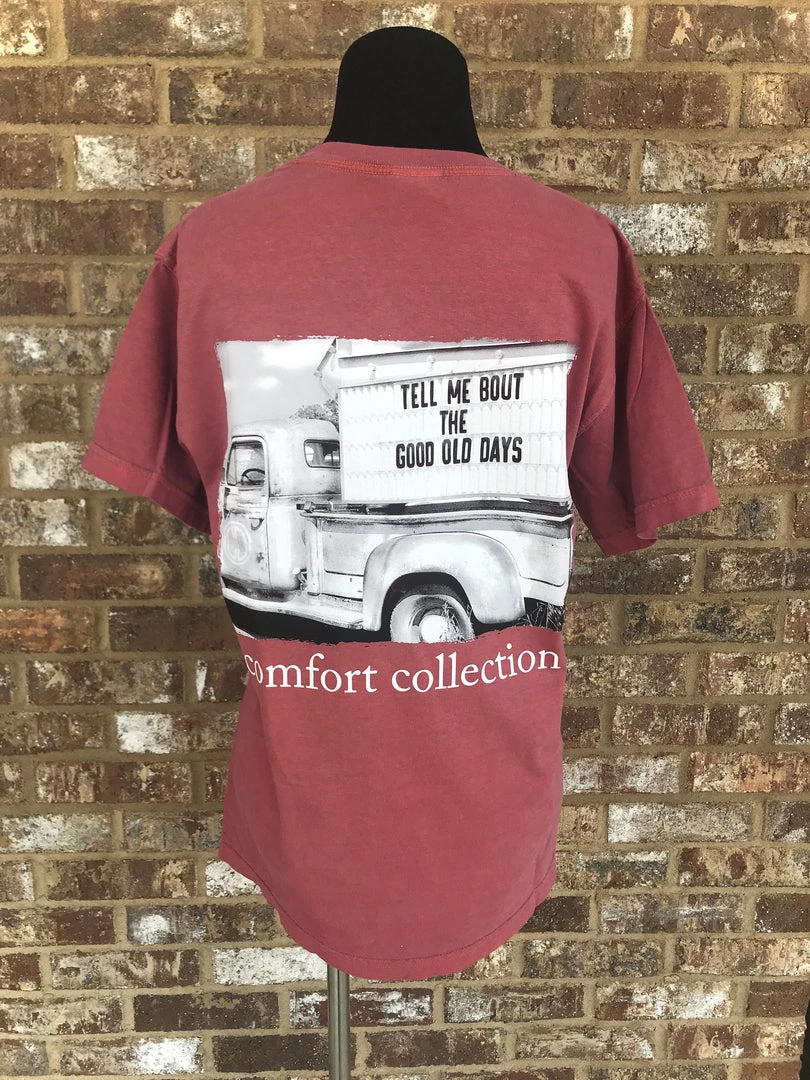 TEN Dollar Boutique Short Sleeves S-3X Good Old Days- Brick Red -SIZE SMALL 3 TEN Dollar Boutique Short Sleeves S-3X Good Old Days- Brick Red -SIZE SMALL