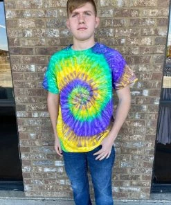 TEN Dollar Boutique Tie Dye Short Sleeve - Mardi Gras