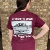 TEN Dollar Boutique Old Dirt Road- Short Sleeve Maroon Short Sleeves S-3X