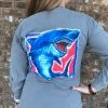 TEN Dollar Boutique Landshark Long Sleeve- Granite - PLUS T-shirts 2XL-3XL