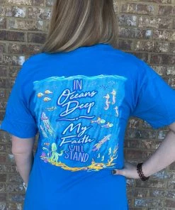 TEN Dollar Boutique In Oceans Deep - Pacific Blue Short Sleeves S-3X