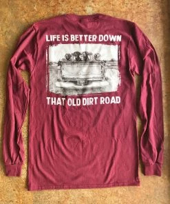 TEN Dollar Boutique Old Dirt Road- Long Sleeve Maroon Long Sleeves S-3X 8 TEN Dollar Boutique Old Dirt Road- Long Sleeve Maroon Long Sleeves S-3X